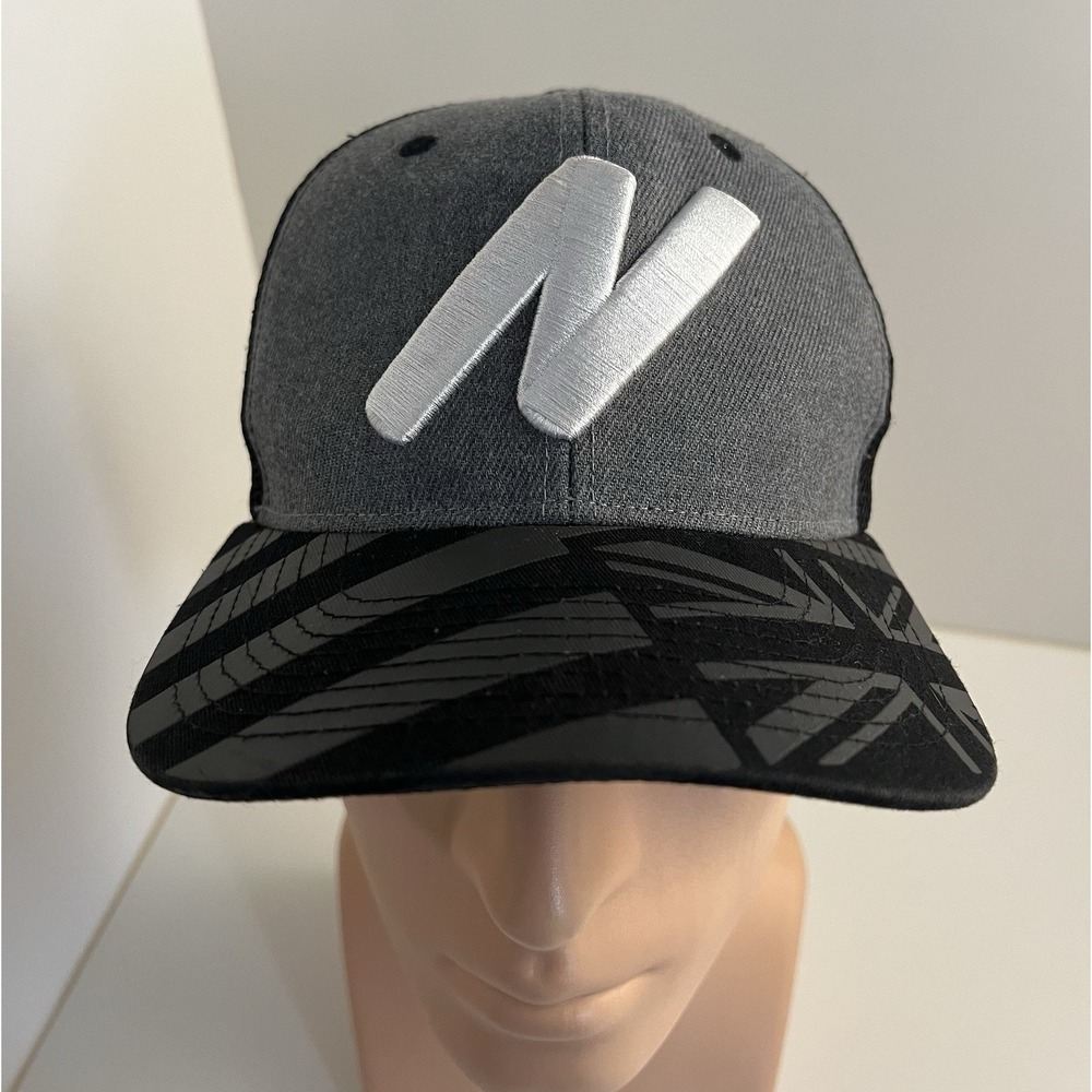 Fitted Baseball Cap Black Embroidered N Double Portion Supply Hat Hawaiian Theme